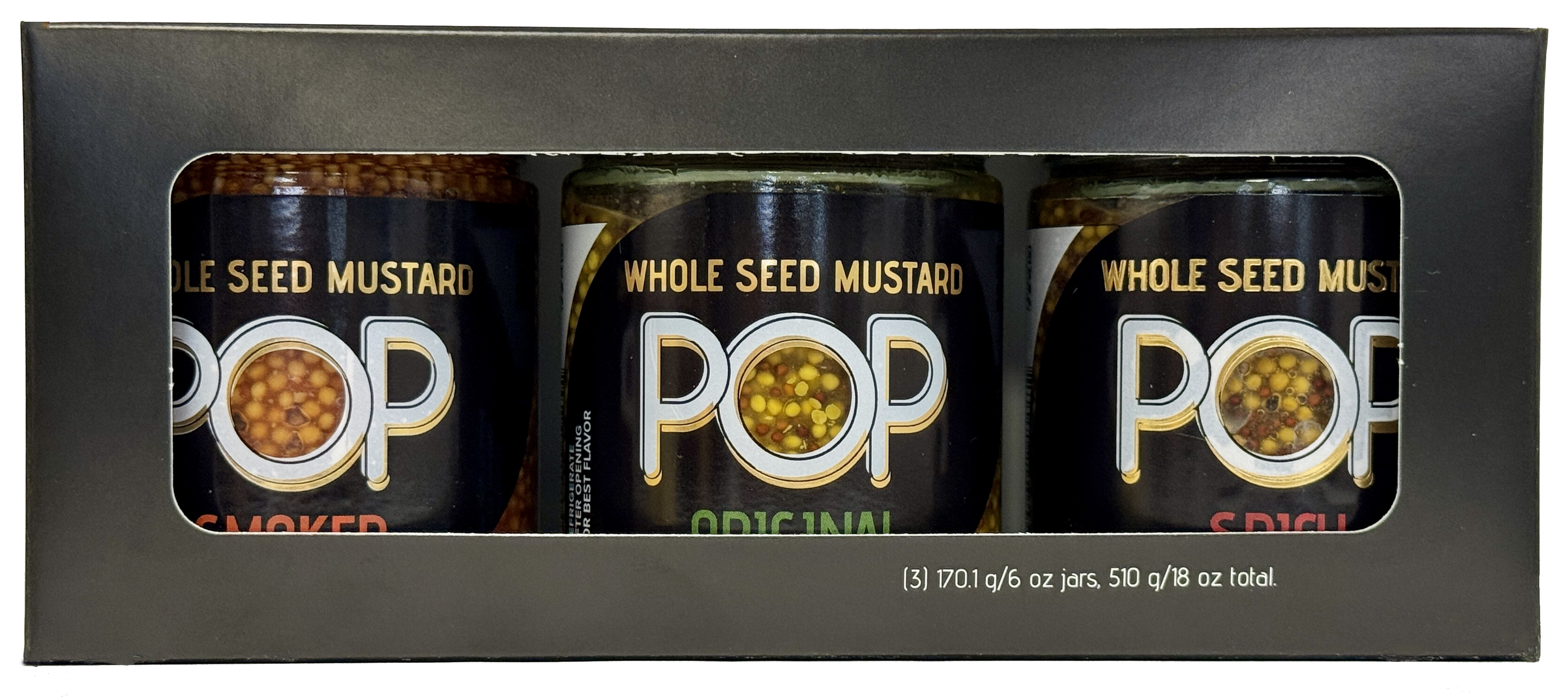 Pop Mustards gift box 3 pack