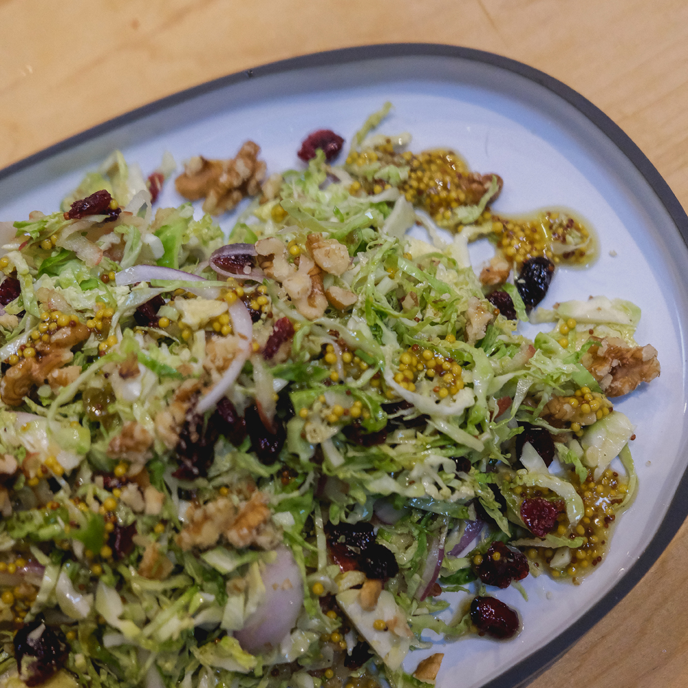 Brussels Sprouts and Apple Salad with POP Mustard